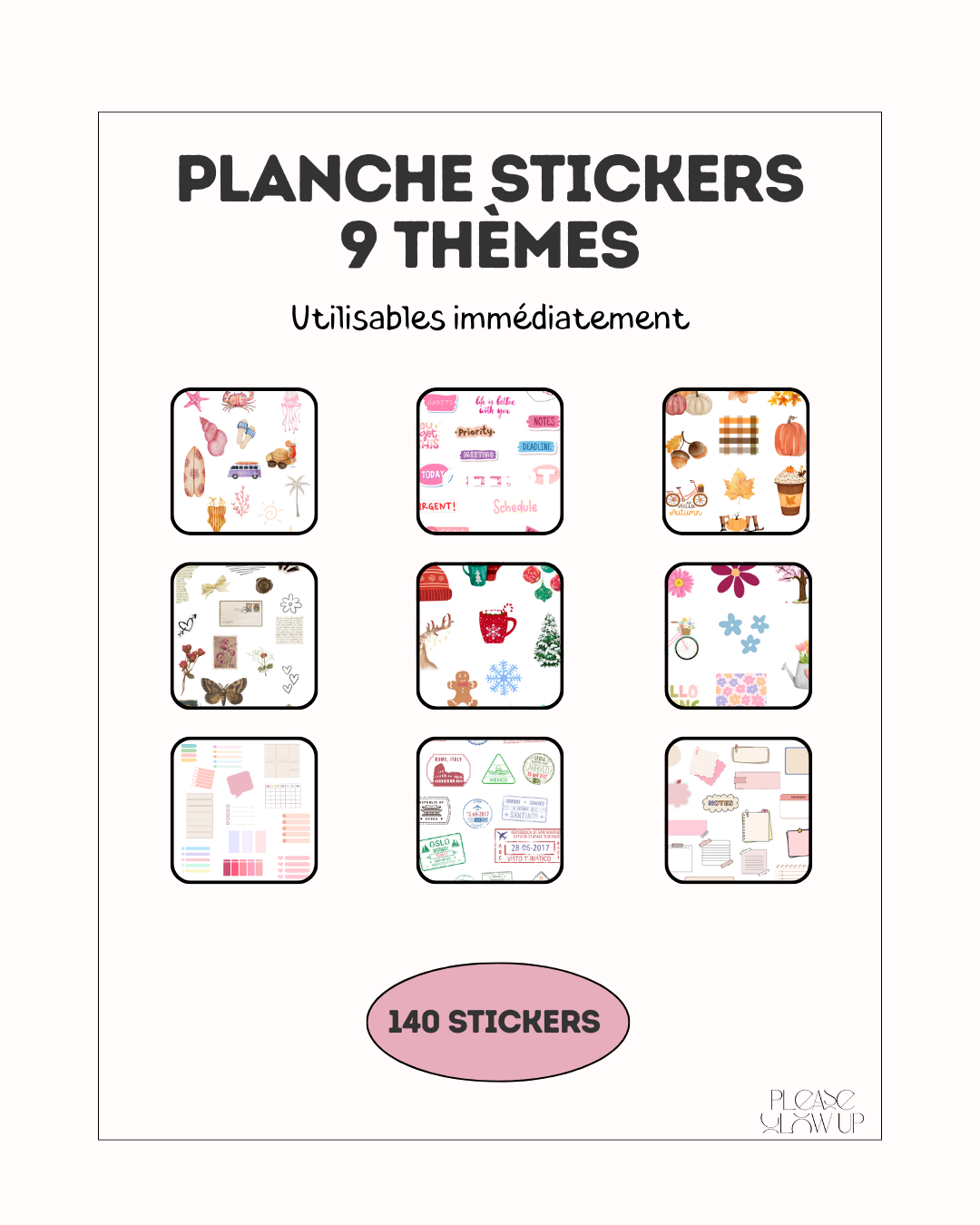 Stickers décoratifs pour planners