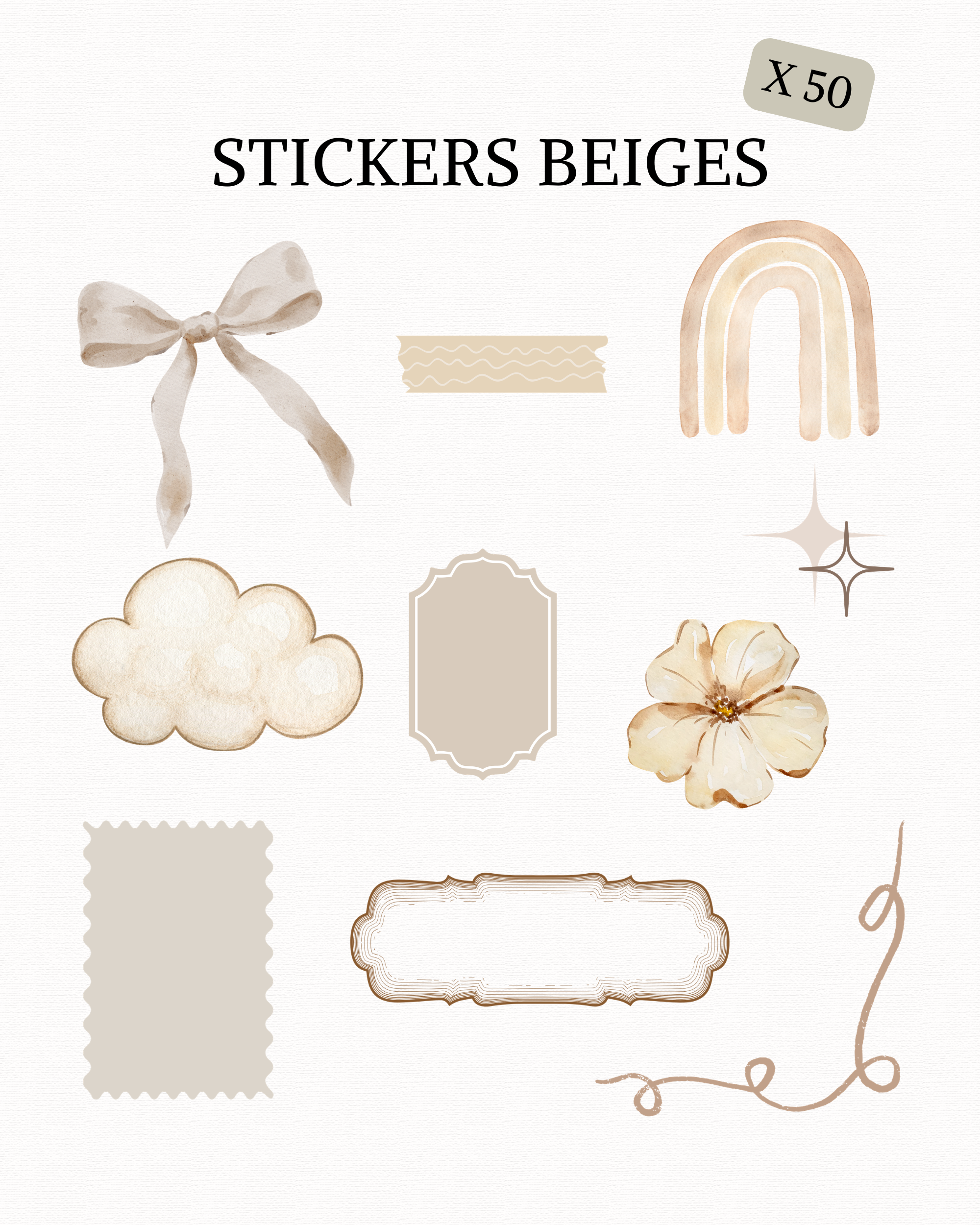 Stickers beiges