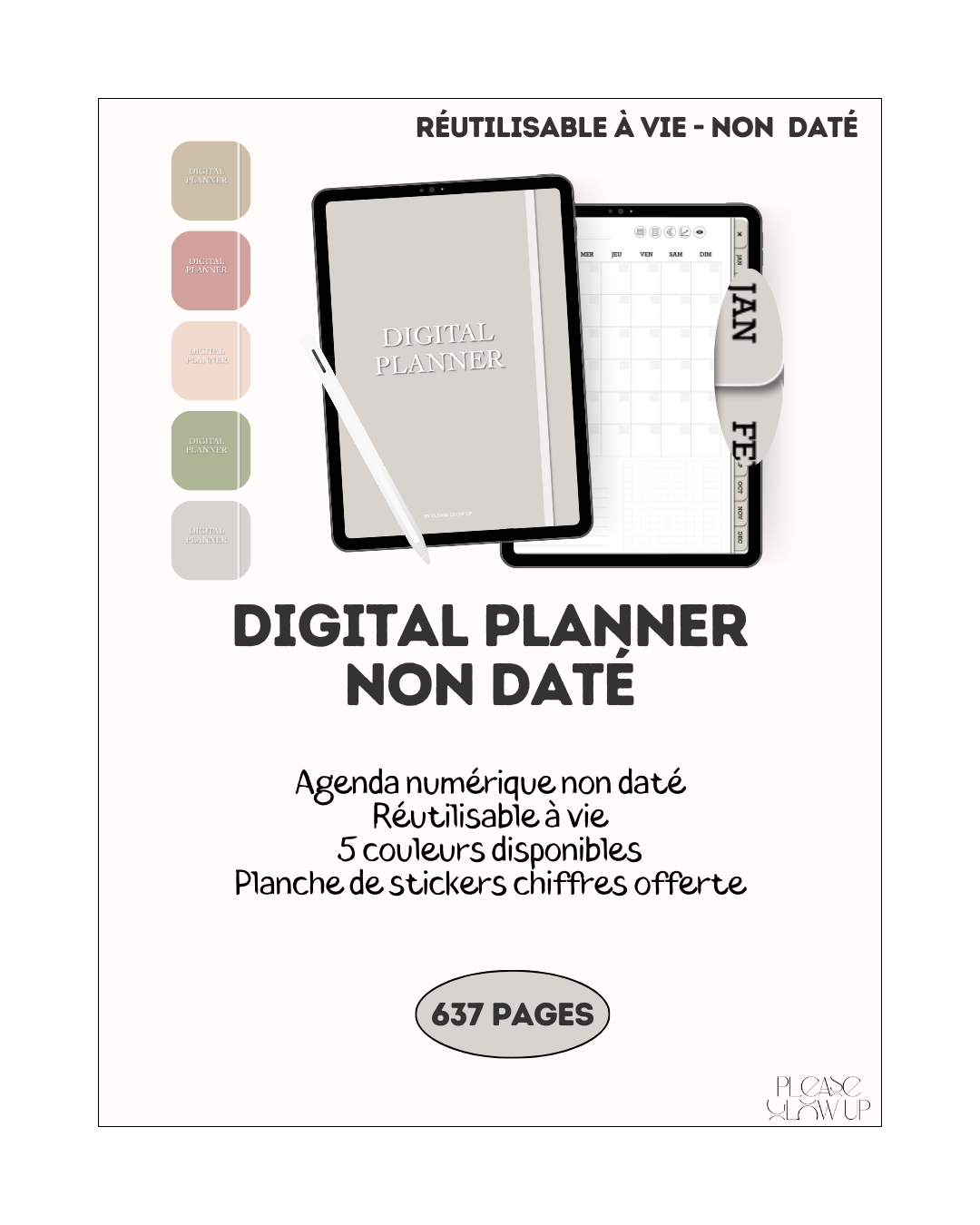 Digital planner non daté