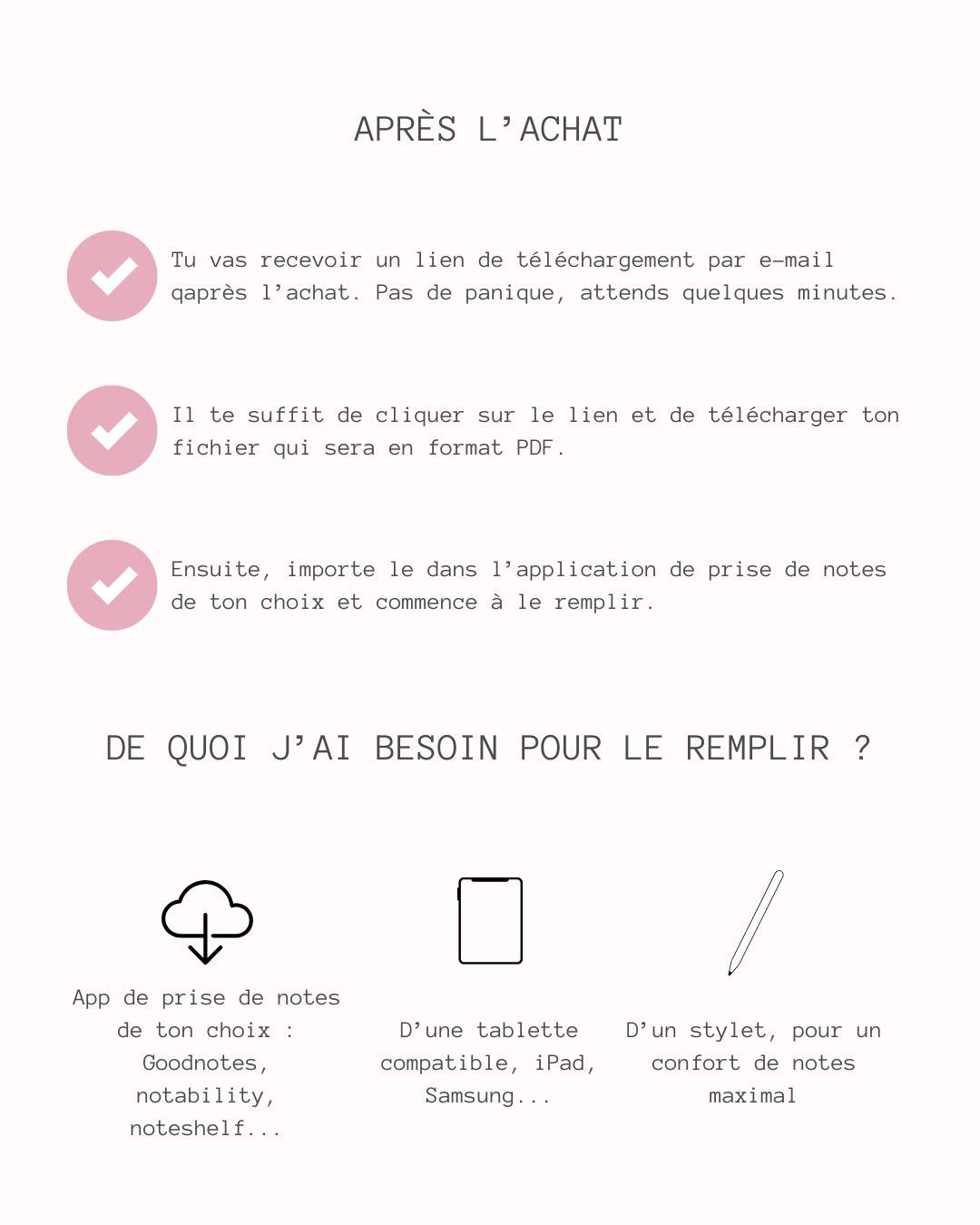 Digital planner non daté