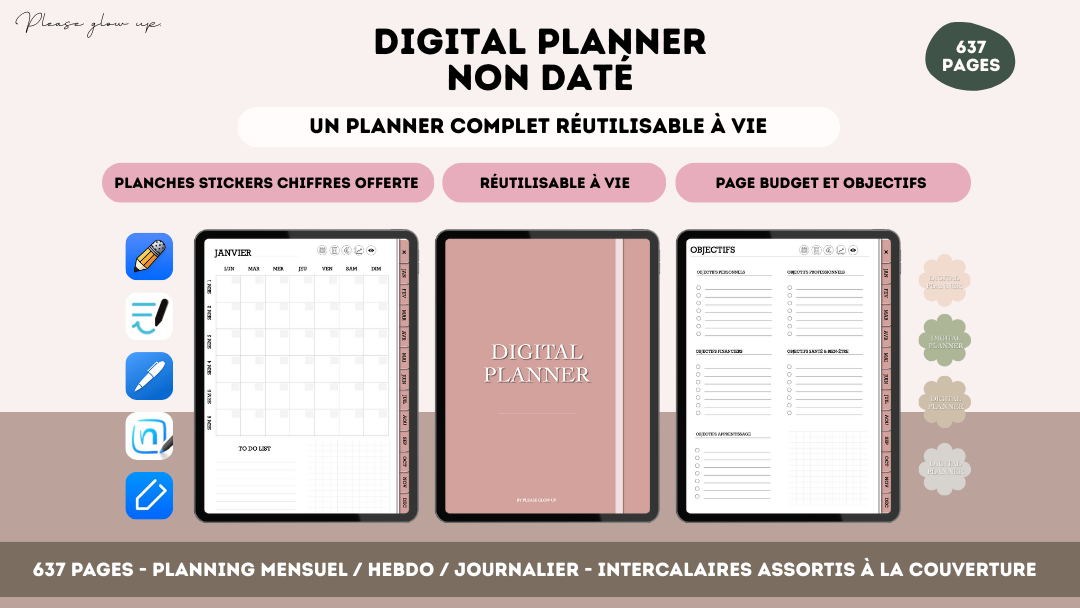 Digital planner non daté