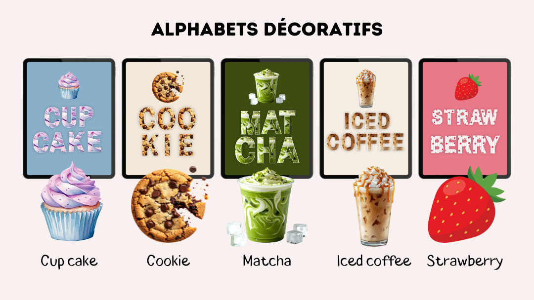Lettres de l'alphabet - produit digital offert