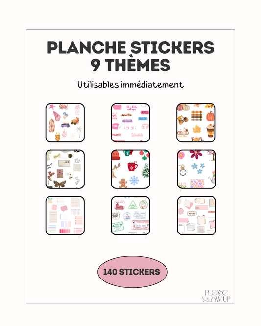 Stickers décoratifs pour planners