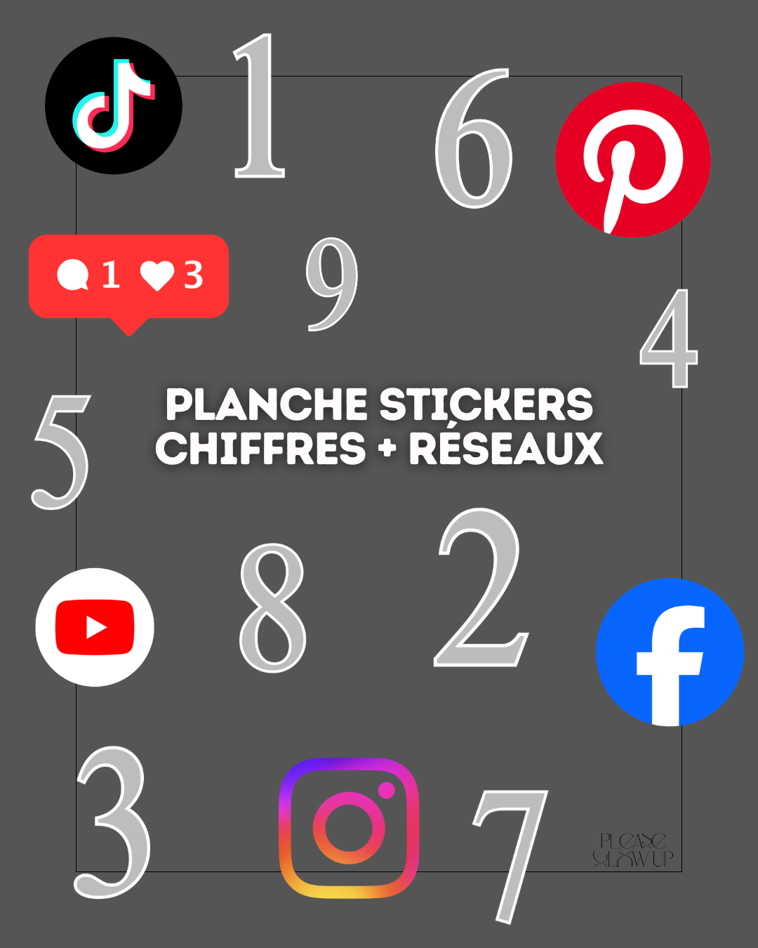 Planner réseaux sociaux (gris)